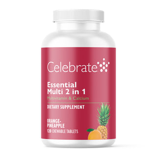 Essential Multi 2 în 1 Multivitamine cu calciu, masticabil