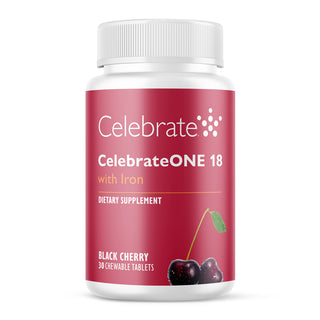 CelebrateONE 18 Egyszeri Napi Bariatric Rágótabletta Multivitamin Vassal 