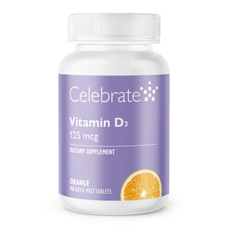 D3-vitamin 125mcg (5.000 NE), Quick-Melt, Orange