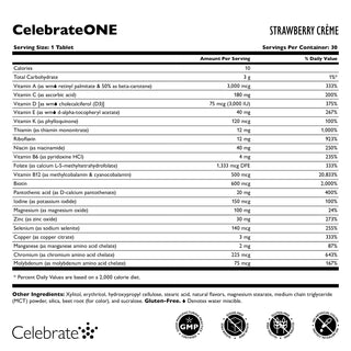 CelebrateONE Bariatric One A Day Multivitamin chewable, Iron Free