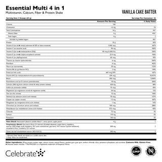 Essential Multi 4 în 1 Multivitamine cu calciu + proteine, pulbere