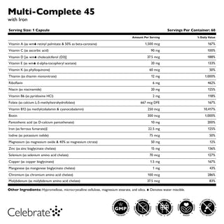 Multi-Complete 45 Bariatrisches Multivitamin mit Eisen, Kapseln