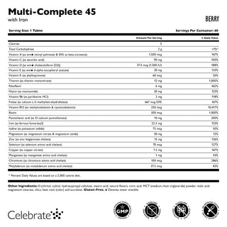 Multi-Complete 45 Bariatrikus multivitamin vasal, rágótabletta