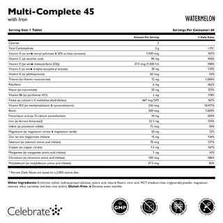 Multivitamín Multi-Complete 45 Bariatric na žuvanie s obsahom železa 