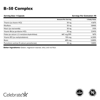 Complex de vitamina B-50, capsulă