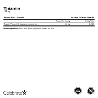 Thiamin Vitamin B1, 100 mg, Kapseln