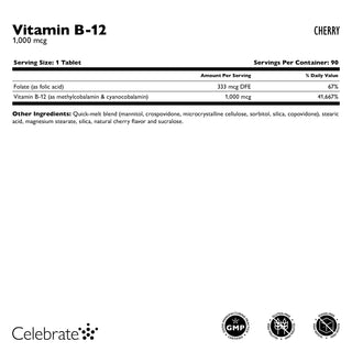 Vitamina B-12, Quick-Melt