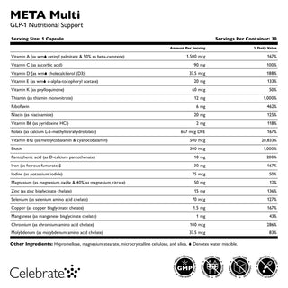 META Multi GLP-1 Táplálkozási Támogatás 