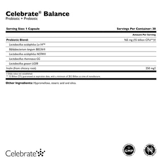 Celebrate® BALANCE Probiotikum + Prebiotikum, kapszula
