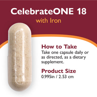 CelebrateONE 18 Naponta egyszeri Bariátriai multivitamin vasal, kapszula