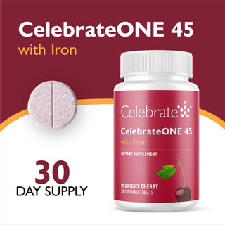 CelebrateONE 45 Naponta egyszeri Bariátriai multivitamin vasal, rágótabletta