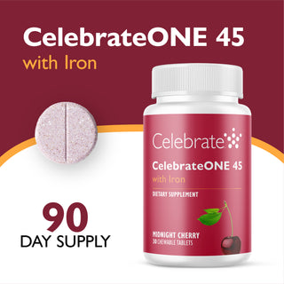 CelebrateONE 45 Naponta egyszeri Bariátriai multivitamin vasal, rágótabletta