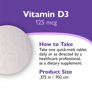 D3-vitamin 125mcg (5.000 NE), Quick-Melt, Orange