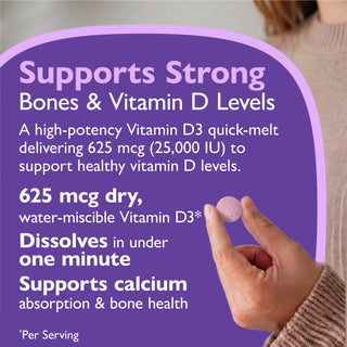 D3-vitamin 625mcg (25.000 NE), Quick-Melt, Berry