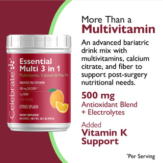 Essential Multi 3 az 1-ben multivitamin kalciummal, Drink Mix