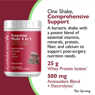 Essential Multi 4 az 1-ben Multivitamin kalciummal + fehérjével, por