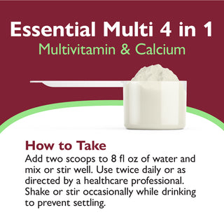 Essential Multi 4 az 1-ben Multivitamin kalciummal + fehérjével, por