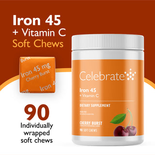 Vas 45 mg + C-vitamin, lágy rágóka