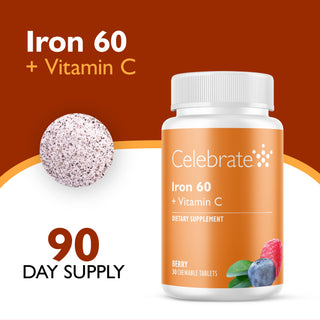 Vas 60 mg + C-vitamin, Rágótabletta, Berry 