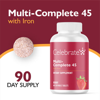 Multi-Complete 45 Bariatrikus multivitamin vasal, rágótabletta