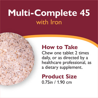 Multi-Complete 45 Bariatrikus multivitamin vasal, rágótabletta