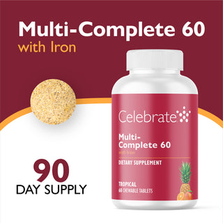 Multi-Complete 60 Bariatric multivitamin vasal, rágható, Tropical