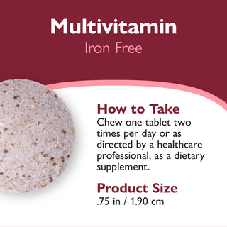 Bariátriai multivitamin vas nélkül, rágótabletta