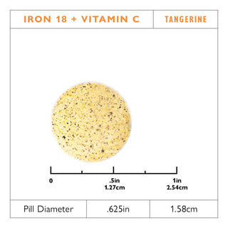 Železo 18 mg + Vitamín C žuvacie tablety, Orange 