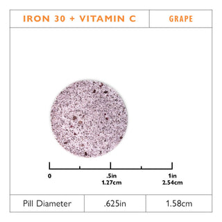 Tablete masticabile cu Fier + Vitamina C 