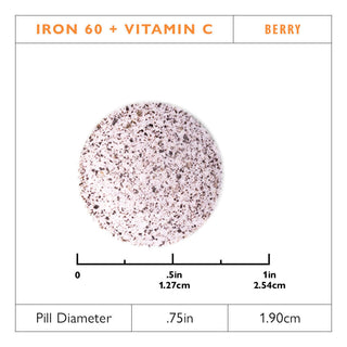 Železo 60 mg + Vitamín C, žuvacie, Berry 